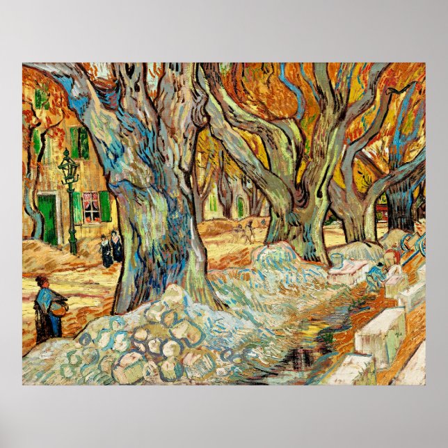 Van Gogh - Die großen Platanen Poster (Vorne)