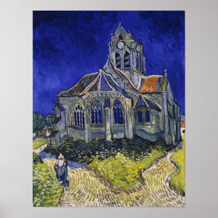 Van Gogh - Die Kirche von Auvers-Sur-Oise Poster
