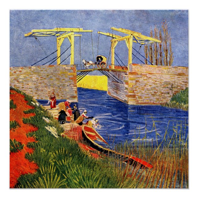 Van Gogh: Die Langlois-Brücke in Arles Poster (Vorderseite)