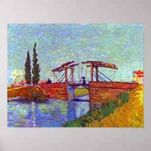 Van Gogh - Die Langlois-Brücke in Arles Poster