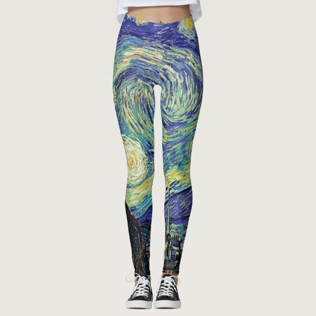 Van Gogh Die Leggings der Sternennacht (Vorderseite)