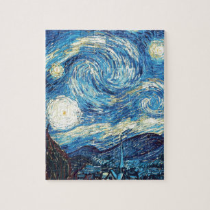 Van Gogh die starry Nacht1889 Vintage Kunst Puzzle