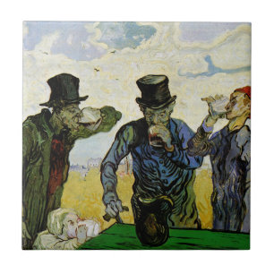 Van Gogh; Die Trinker, Vintage Post Impressionismu Fliese