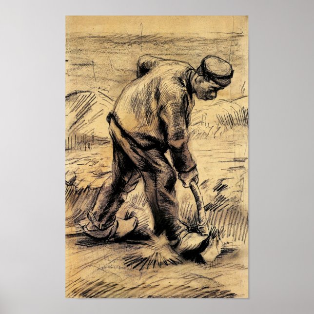 Van Gogh - Digger, Kunstwerk zum Thema Realismus Poster (Vorne)