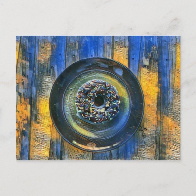 Van Gogh Donut Postkarte (Vorderseite)