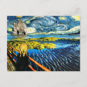 Van Gogh Edvard trifft Vincent Sternennacht Postkarte