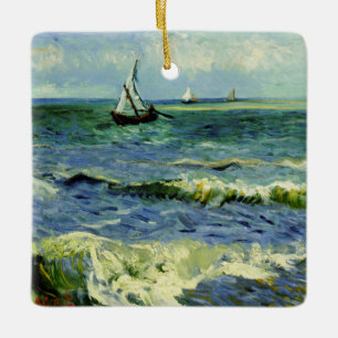 Van Gogh - Ein Fischerboot auf See Keramikornament