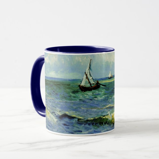 Van Gogh - Ein Fischerboot auf See Tasse (Vorderseite Links)