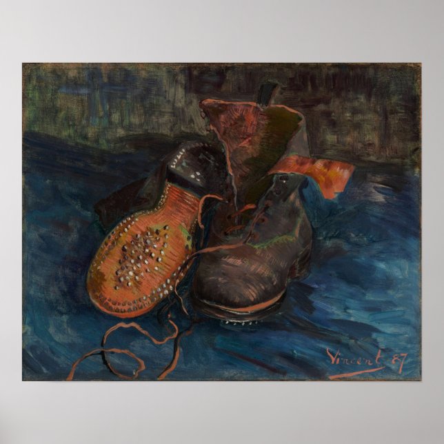 Van Gogh - ein Stiefelpaar 1887 Poster (Vorne)