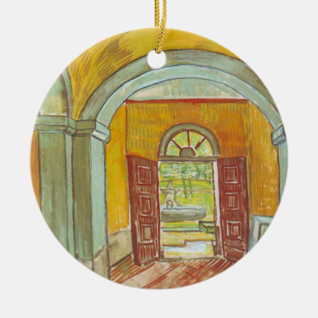 Van Gogh Eingang Hall of Saint Paul Hospital Keramik Ornament (Vorne)