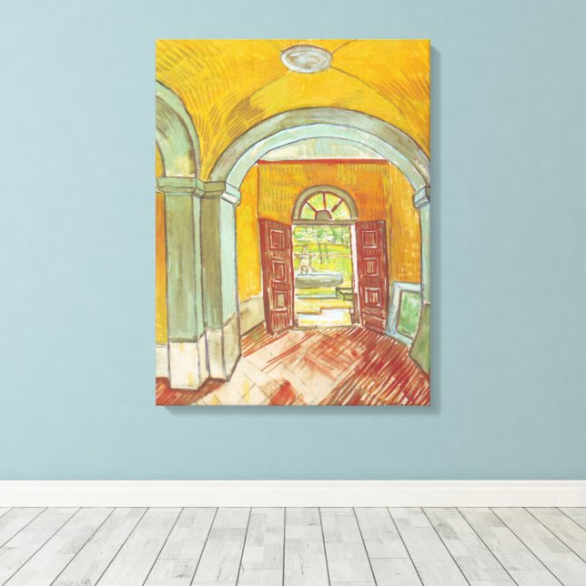 Van Gogh Eingang Hall of Saint Paul Hospital Leinwanddruck (Insitu (Holzboden))
