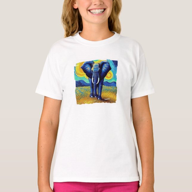 Van Gogh Elephant T - Shirt (Vorderseite)