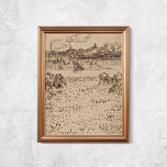 Van Gogh ernte Sketches Poster<br><div class="desc">Poster von Vincent Van Gogh,  The Harvest,  1888. Altes berühmtes Gemälde mit Skizzen des Künstlers in cremefarbenen Tönen. CCO Lizenz,  Public Domain Art. Frame nicht inbegriffen.</div>