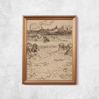 Van Gogh ernte Sketches Poster