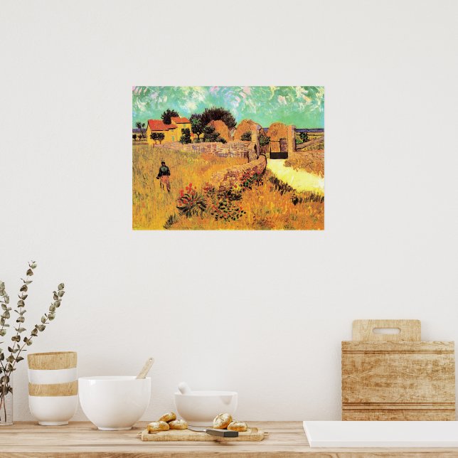 Van Gogh - Farmhouse in Provence, Poster (Küche)