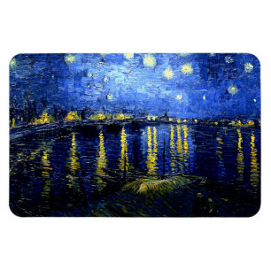 Van Gogh feine Kunst, Starry Night über der Rhone Magnet