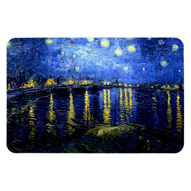 Van Gogh feine Kunst, Starry Night über der Rhone Magnet (Horizontal)
