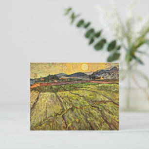 Van Gogh - Feld mit aufstrebender Sonne Postkarte