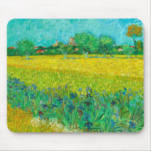 Van Gogh Field mit Irische in der Nähe von Arles Mousepad
