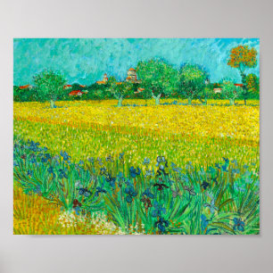 Van Gogh Field mit Irische in der Nähe von Arles Poster