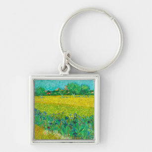 Van Gogh Field mit Irische in der Nähe von Arles Schlüsselanhänger