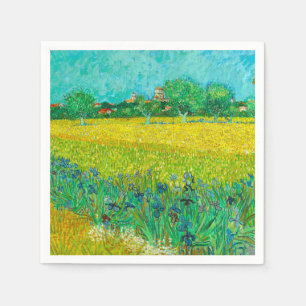 Van Gogh Field mit Irische in der Nähe von Arles Serviette