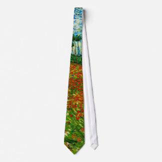 Van Gogh Field with Poppies (F636) Fine Art Krawatte
