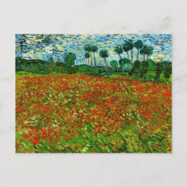Van Gogh Field with Poppies (F636) Fine Art Postkarte