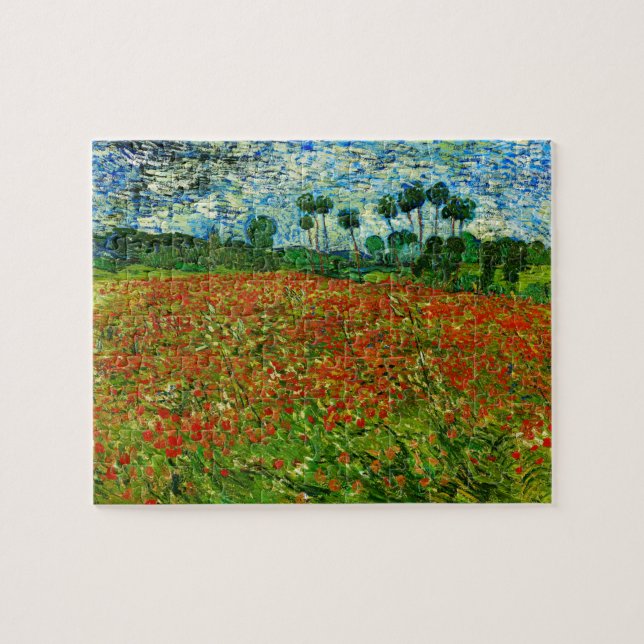 Van Gogh Field with Poppies (F636) Fine Art Puzzle (Horizontal)