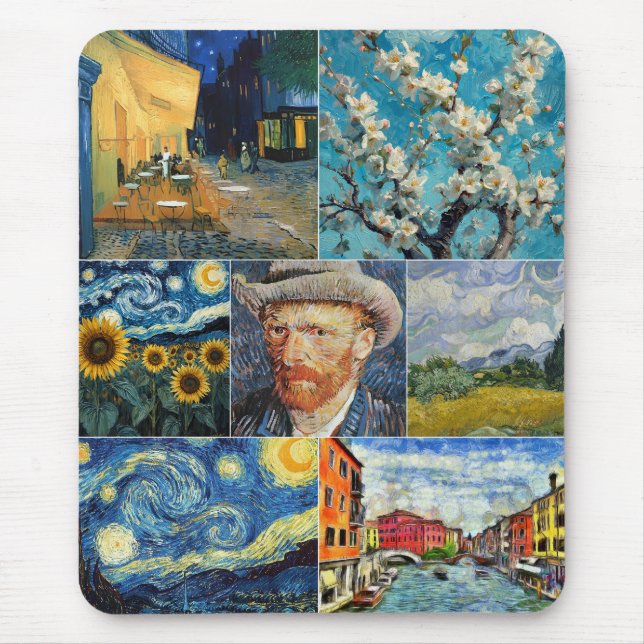 Van Gogh Fine Art Collage Mousepad (Vorne)