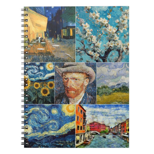 Van Gogh Fine Art Collage Notizblock (Vorderseite)