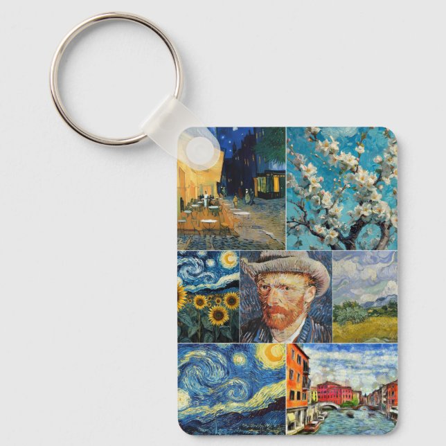 Van Gogh Fine Art Collage Schlüsselanhänger (Vorderseite)