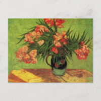 Van Gogh Fine Art, Vase mit Oleanders und Bücher