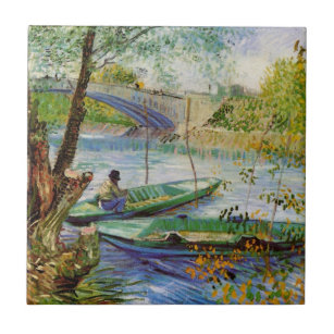Van Gogh Fischen im Frühling, Pont de Clichy Fliese