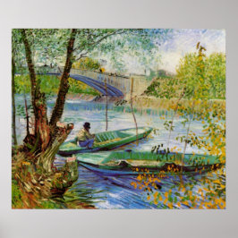 Van Gogh Fischen im Frühling, Pont de Clichy Poster