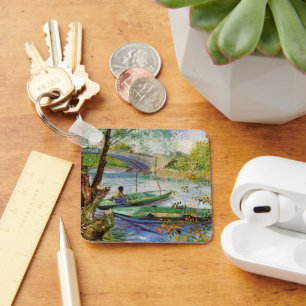 Van Gogh Fischen im Frühling, Pont de Clichy Schlüsselanhänger