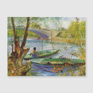 Van Gogh Fischen in der Frühjahrskarte Magnetkarte