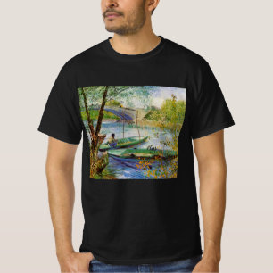 Van Gogh - Fischer am Pont de Clichy im Frühling T-Shirt