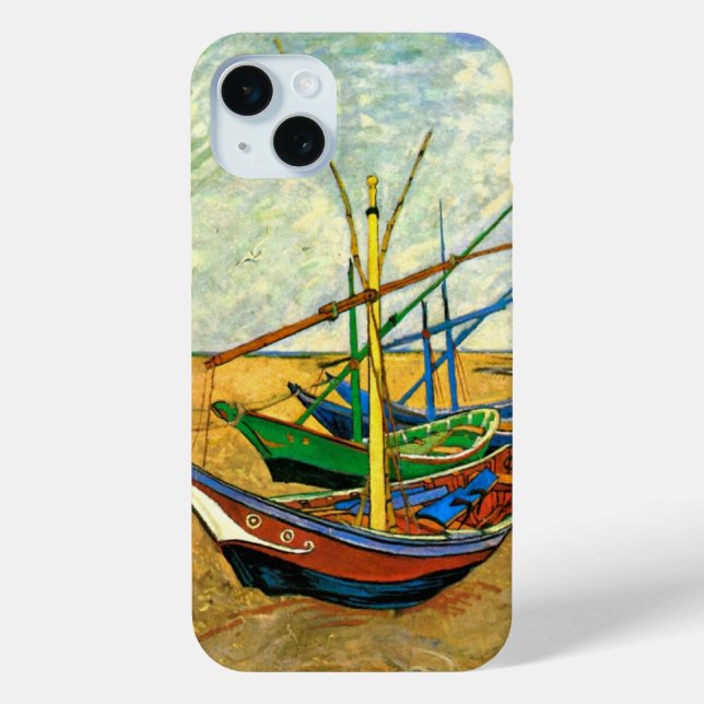 Van Gogh Fischerboote am Strand in Saintes Maries Case-Mate iPhone Hülle (Rückseite)