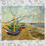 Van Gogh Fischerboote am Strand in Saintes Maries Puzzle<br><div class="desc">Fischerboote am Strand von Saintes Maries von Vincent van Gogh ist ein Vintages Meeresbild des Post-Impressionismus, der mit feinen Kunstwerken arbeitet. Eine Meereslandschaft mit mehreren Fischerbooten an einem Strand in Frankreich mit Blick auf das Meer mit mehr Booten, die segeln. Über den Künstler: Vincent Willem van Gogh (1853-1890) war einer...</div>