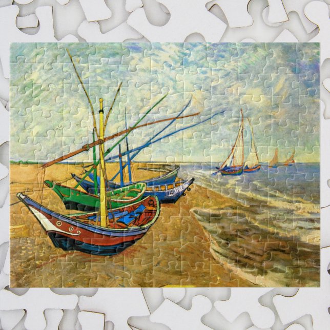 Van Gogh Fischerboote am Strand in Saintes Maries Puzzle (Von Creator hochgeladen)