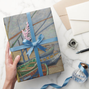 Van Gogh Fischerboote am Strand von Les Saintes Geschenkpapier