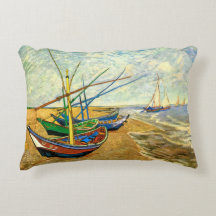Van Gogh Fischerboote am Strand von Saintes Maries
