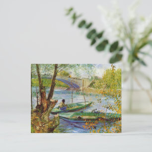 Van Gogh Fishing im Frühjahr Feiertagspostkarte