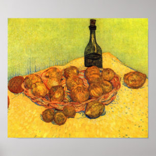 Van Gogh - Flaschenklemmen und Orangen Poster
