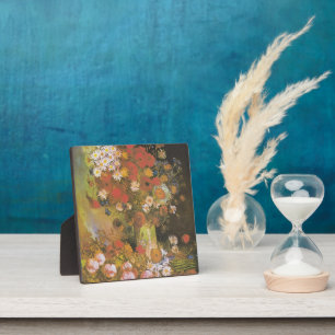 Van Gogh Florales Stillleben Rote Mohnblumen & Ros Fotoplatte