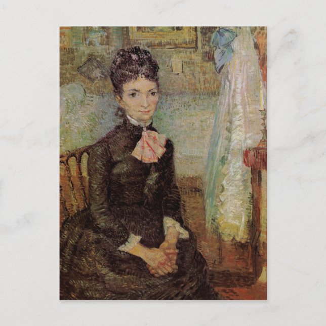 Van Gogh, Frau im Wiege, Vintage Kunst Postkarte (Vorderseite)