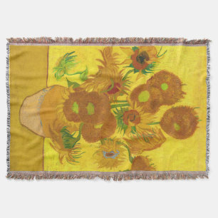 Van Gogh Fünfzehn Sonnenblumen in einer Vase Fine  Decke