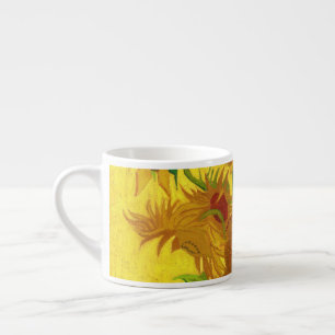Van Gogh Fünfzehn Sonnenblumen in einer Vase Fine Espressotasse