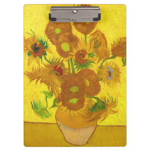Van Gogh Fünfzehn Sonnenblumen in einer Vase Fine Klemmbrett